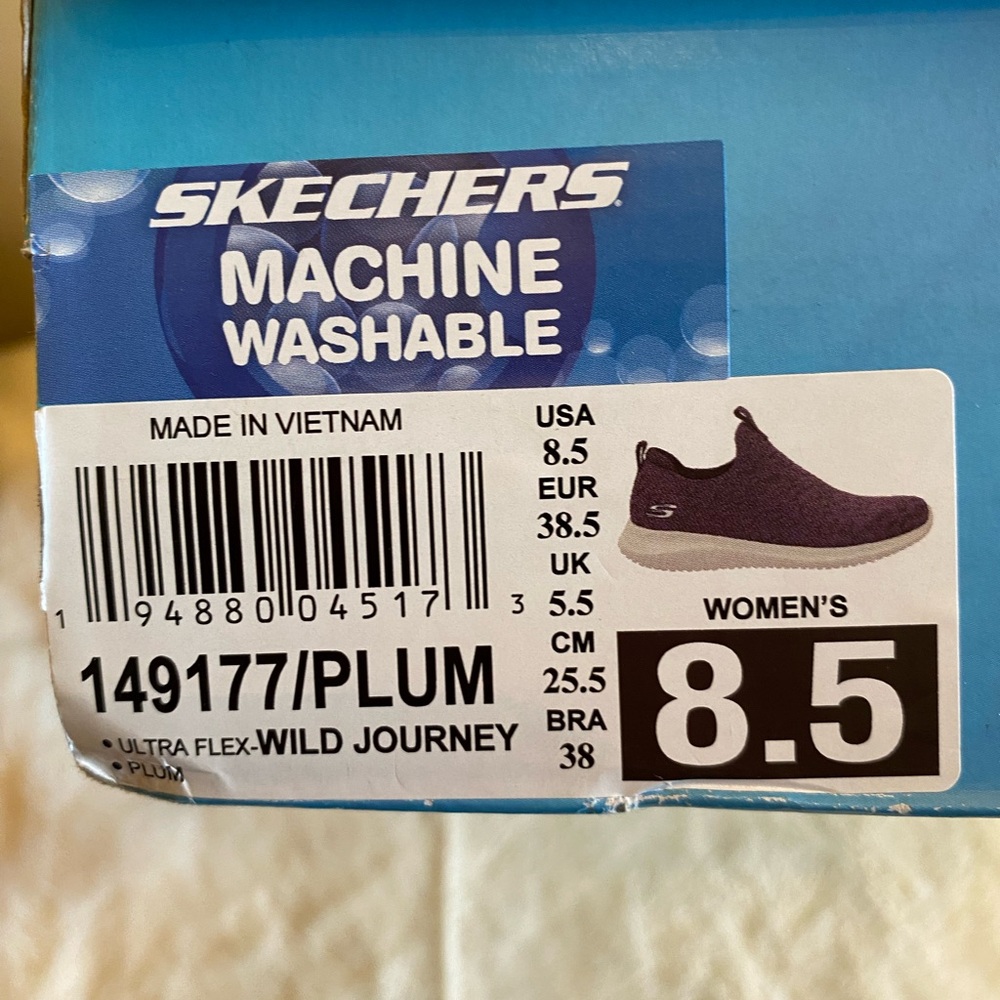 Skechers Purple and White Slip-On Sneakers - Picture 8 of 8